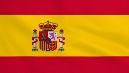 Obraz premium Spanish Flag Waving in the Wind 