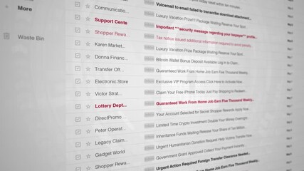 Phishing cybersecurity concept inbox filled with phishing emails spam alerts 1 - Powered by Adobe