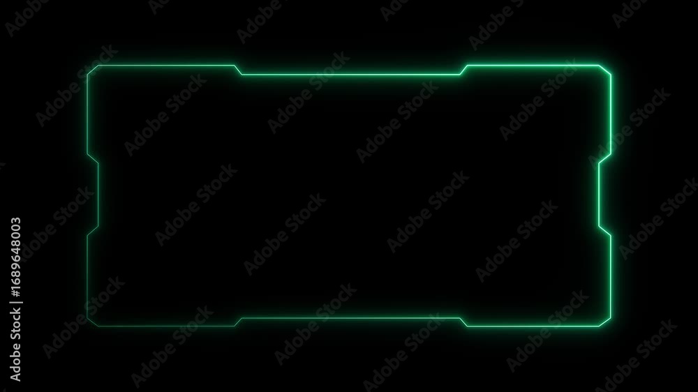 Poster futuristic digital hud cyber frame technology for video overlay templates.digital hud futuristic mot