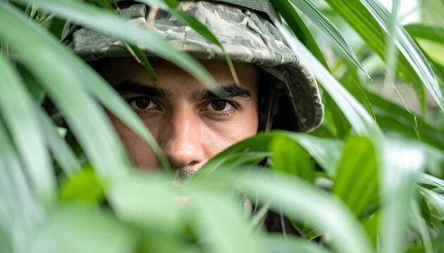 Soldier hidden in foliage (1)