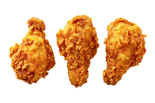 Crispy fried chicken drumsticks