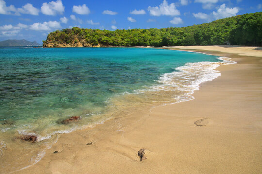 Anse La Roche Beach on Carriacou Island, Grenada.