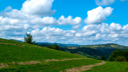 Fototapeta premium mountain landscape with blue sky