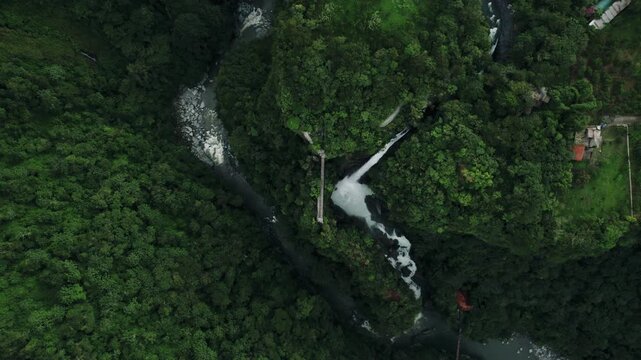 Exploring the majestic pailon del diablo waterfall in ecuador's nature