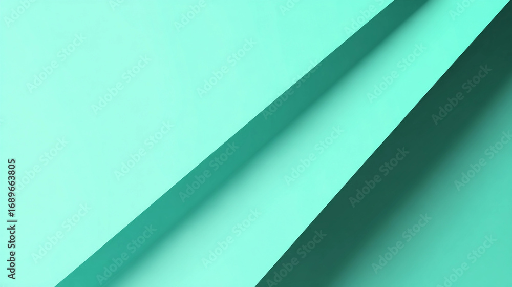 Poster soft turquoise geometric shapes create a calming abstract backdrop