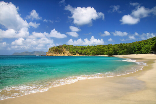 Anse La Roche Beach on Carriacou Island, Grenada.