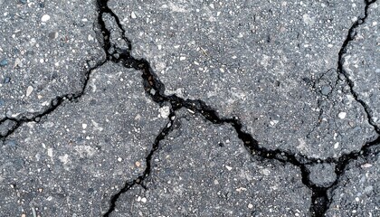 Obraz premium Cracked asphalt pavement
