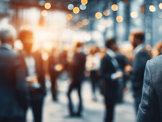 A dynamic street scene with a single person in a patterned suit jacket, contrasting movement and stillness Warm lighting, earth tones, shallow depth of field Observing from above, rea - AI-Generated