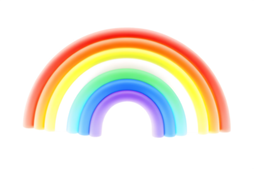 Vibrant Rainbow Arc on Background colors spectrum isolated on a transparent background