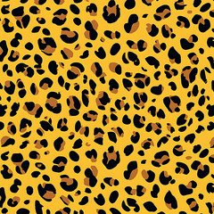 Seamless leopard print pattern wild animal background