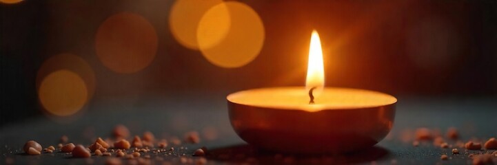 Mesmerizing Flickering Candle Flame Warm Orange and Yellow Hues Create a Peaceful and Relaxing Atmosphere, Perfect for Meditation, Spa, or Spiritual Themes