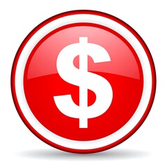 Obraz premium Red button with dollar sign