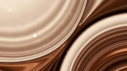 Abstract swirls of metallic brown and gold liquid textures creating a smooth, flowing appearance - Powered by Adobe