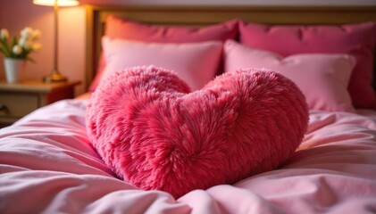 Cozy heart-shaped bedding, perfect for Valentine's Day or a romantic bedroom Soft plush texture, luxurious feel, ideal for snuggling Available in various colors and sizes , beige, patterns