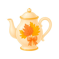 An autumn teapot