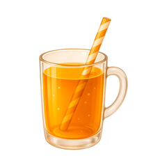 Pumpkin Juice with Straws