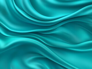 Obraz premium Abstract Teal Silk Fabric Drapery Background Texture