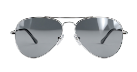 Front view of aviator-style sunglasses