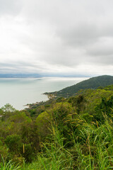 Obraz premium A view of Baia Sul (South Bay) near Ribeirao da Ilha in Florianopolis, Brazil