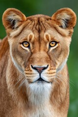 Obraz premium Portrait of lioness showing power and elegance in wildlife photography