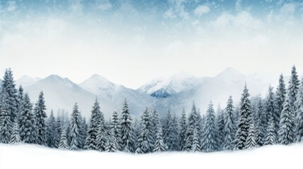 Fototapeta premium Forest snow backgrounds landscape.