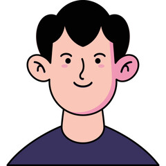 Avatar Male User Vector Illustration