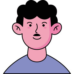 Avatar Male User Vector Illustration
