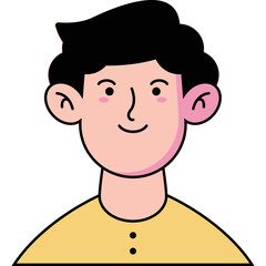 Avatar Male User Vector Illustration
