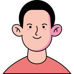 Avatar Male User Vector Illustration