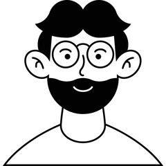 Avatar Male User Vector Illustration