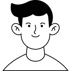 Avatar Male User Vector Illustration