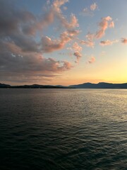 sunset over the sea