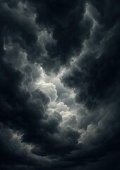 Obraz premium Dramatic stormy sky clouds