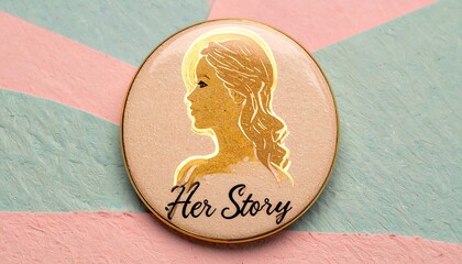 Elegant badge featuring silhouette and inspiring text