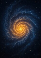 Cosmic spiral galaxy vibrant artwork.