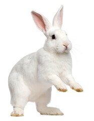 Obraz premium White rabbit standing