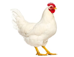 White rooster profile