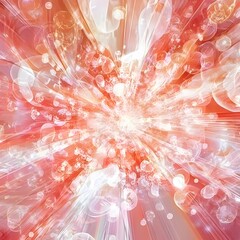 Abstract Red and White Burst Energy Bubbles Background