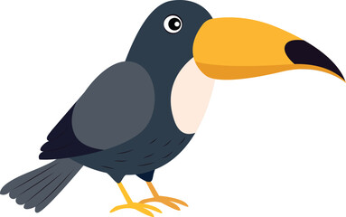 Obraz premium Toucan Tropical Parrot Bird Cartoon Vector Design