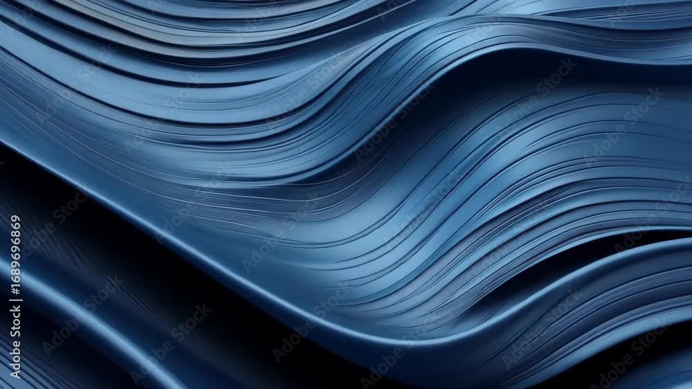 Aufkleber abstract flowing blue design: a captivating abstract design featuring flowing blue lines and texture