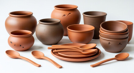 clay pots and utensils