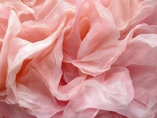 Abstract Pink Fabric Texture Background Soft Draped Sheer Silk Chiffon