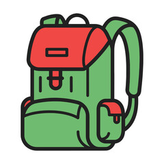 Naklejka premium Stylish backpack ready for adventure, travel, and everyday use
