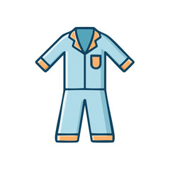 Blue Pajamas Cartoon Illustration for Sleepwear and Comfort