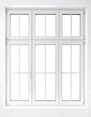 Obraz premium White window with divided panes