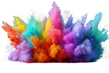 Explosive burst of vibrant colored powder (2)