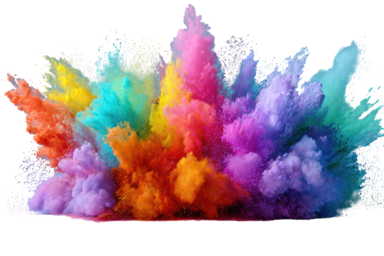Explosive burst of vibrant colored powder (2)