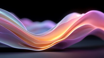 Obraz premium Vibrant smooth gradient flowing wave design high resolution image