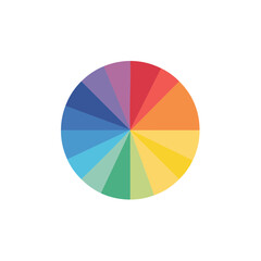 Obraz premium Color Wheel or Color Circle Showing Shades and Hues for Design and Art