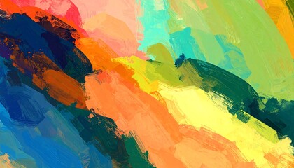 Fototapeta premium Vibrant abstract painting
